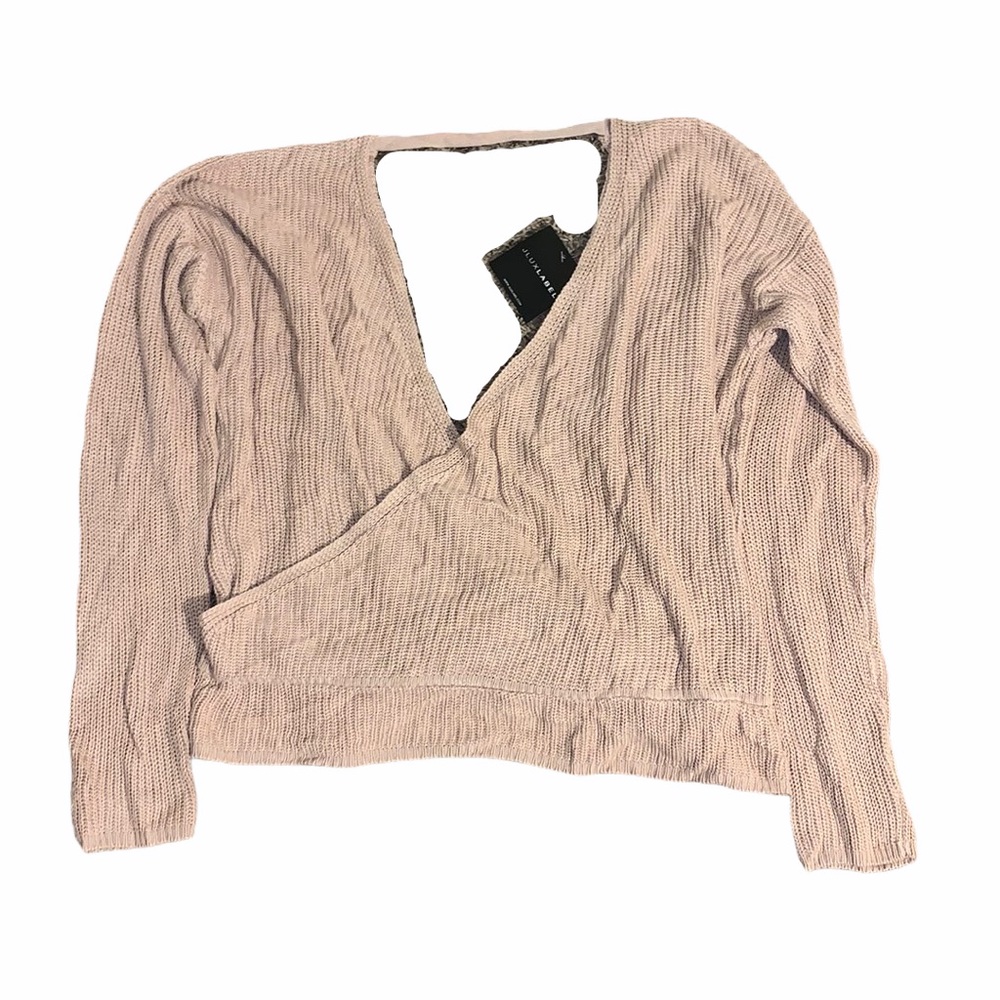 NWT JLUXLABEL Blush Knit Oversized Sweater Top